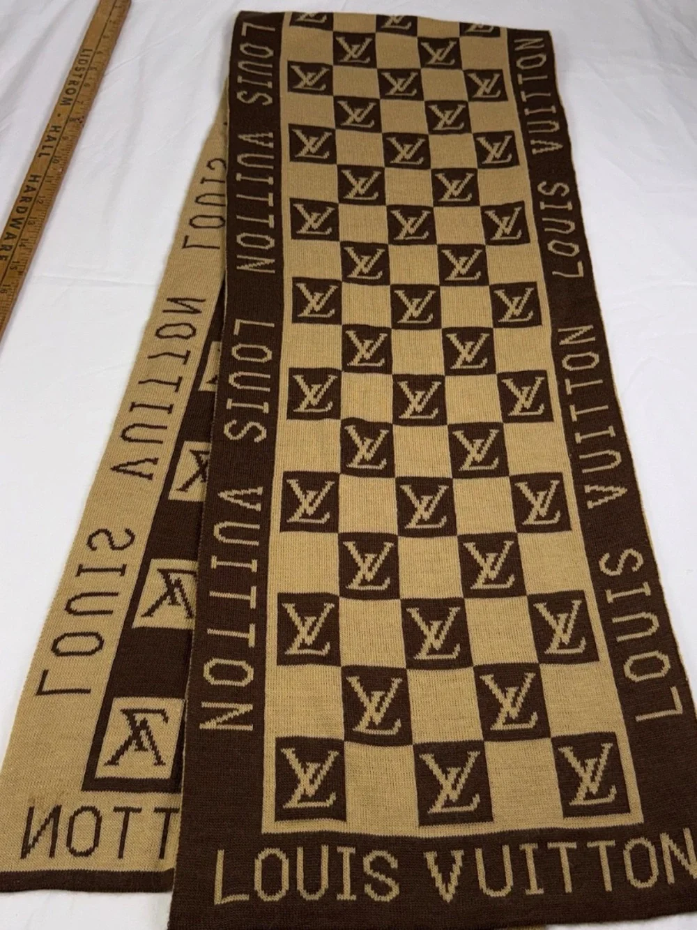 Louis Vuitton scarf brown